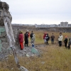 остатки памятного знака на месте первой воркутинской шахты
