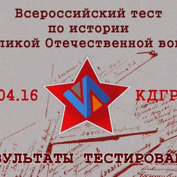 Итоги акции «Всероссийский тест по истории Великой Отечественной войны»